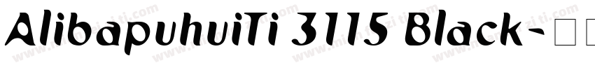 AlibapuhuiTi 3115 Black字体转换